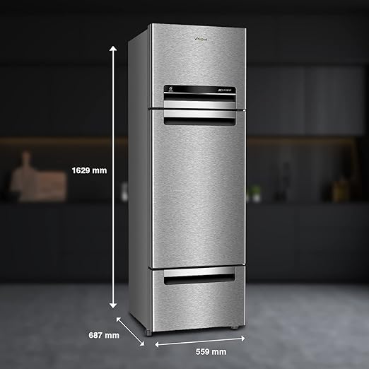 Whirlpool 240 L Frost Free Triple-Door Refrigerator(FP 263D Protton Roy, Alpha Steel)
